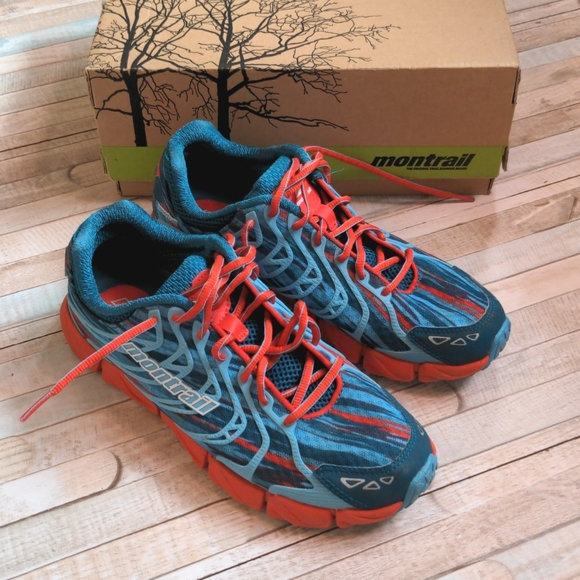 Montrail Fluidflex FKT Women's Running Shoe 8 blue & orange red - Picture 2 of 16